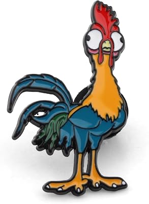 AKTAP Cartoon Chicken Brooch Pins Ocean Movie Theme Gifts Anime Character Accessories for Fans Rooster Backpack Clothes