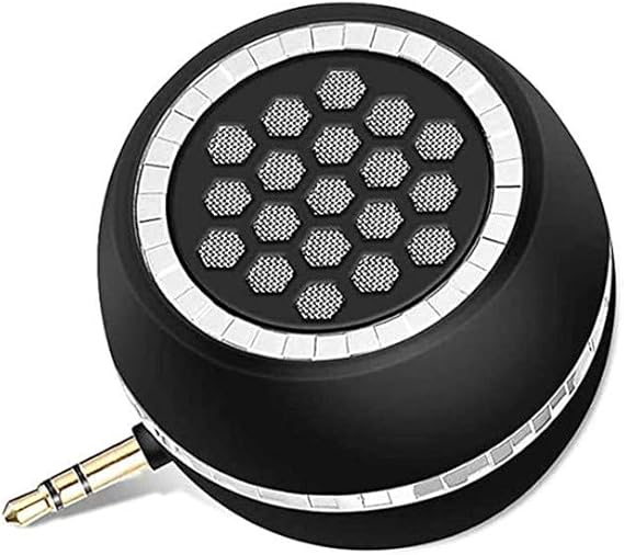 Mini Portable Speakers, 3W 36mm Microphone Speaker Line-in Speaker with 3.5mm Aux Audio Jack and Plug in Clear Bass Micro for Smart Phone, pad, Tablet, Laptop, Computer.