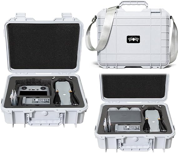 CoyKtonty Carrying Case,Waterproof Storage Case for DJI Air 3S Hard Shell Waterproof Shockproof (White)
