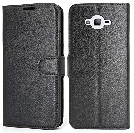 Galaxy J7 NeoJ700CoreNxt Case Wallet Black, Samsung Galaxy J7 2015 Leather Case, Slim PU Leather Flip Cover with Card Holder Kickstand Magnetic Closure Phone Protective Case for Men