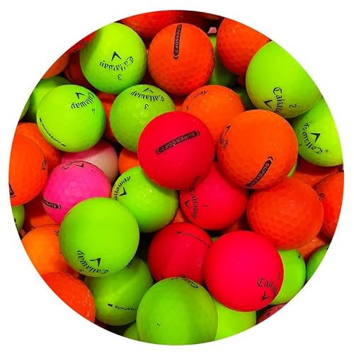LostGolfBalls Supersoft Matte Color Golf Balls 96 Mint Quality Used Balls Compatible with Callaway Cleaned & Graded