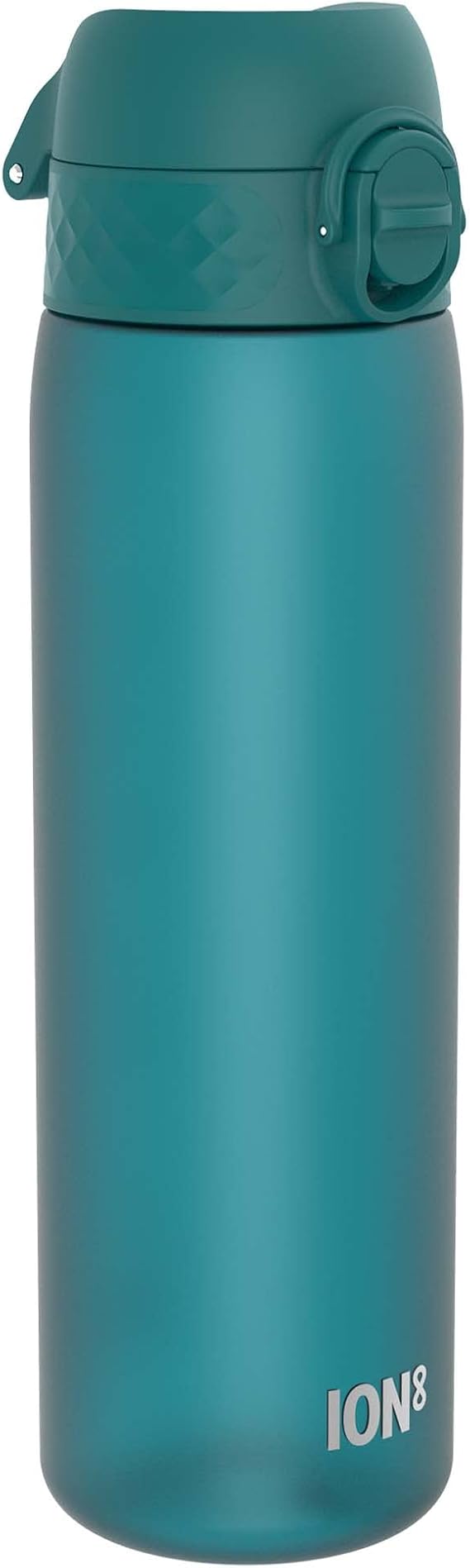 Ion8 Water Bottle, 500 ml/18 oz, Leak Proof, Easy to Open, Secure Lock, Dishwasher Safe, BPA Free, Hygienic Flip Cover, Carry Handle, Fits Cup Holders, Easy Clean, Carbon Neutral, Aqua