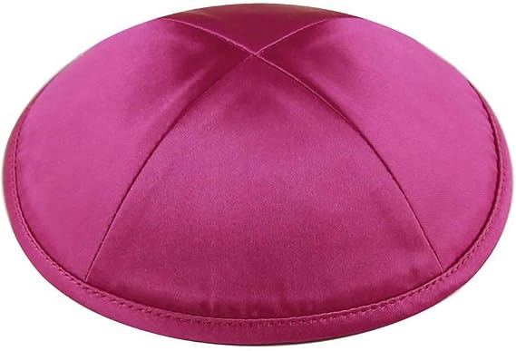Zion Judaica Deluxe Satin Kippah Yarmulkes for Kids Teens & Adults Skullcaps 6.25" Multi-Color Options 4 Panel Design