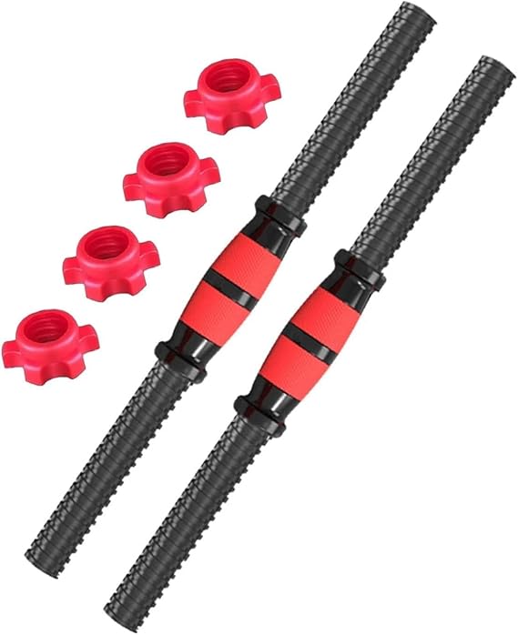 2Pcs Adjustable Dumbbells Set, Barbell Lifting Steel Dumbbell Bar Weightlifting Accessories for Home Gym Fitness Training Dumbbell Set Weights Lifting Equipment