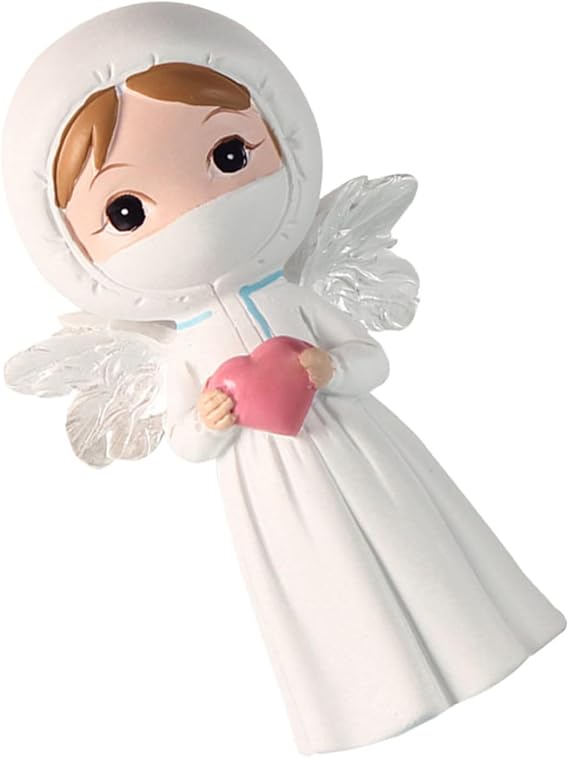 Adorable Resin Angel Ornament Home Decor Compact Desktop Adornment Lifelike Figure Fall Resistant Creative White Angel Figurine for Tabletop Display
