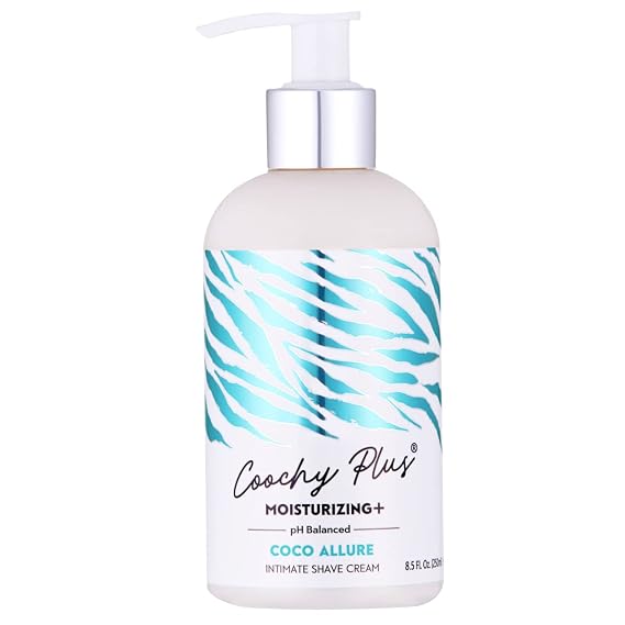 Coochy Plus Intimate Shaving Cream COCO ALLURE For Pubic, Bikini Line, Armpit and more - Rash-Free With Patent-Pending MOISTURIZING+ Formula Prevents Razor Burns & Bumps, In-Grown Hairs, Itchiness