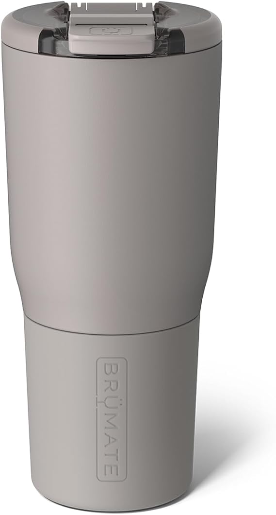 BruMate Nav 25oz Insulated Travel Tumbler, Mocha | 100% Leakproof BevLock Lid, Insulated Stainless Steel, Locking Flip Lid, Silicone Sleeve, 4+ Hrs Hot