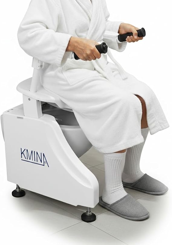 KMINA Electric Toilet Seat Lift Riser with Handles, Powered for Elderly, Height Adjustable, PRO Model