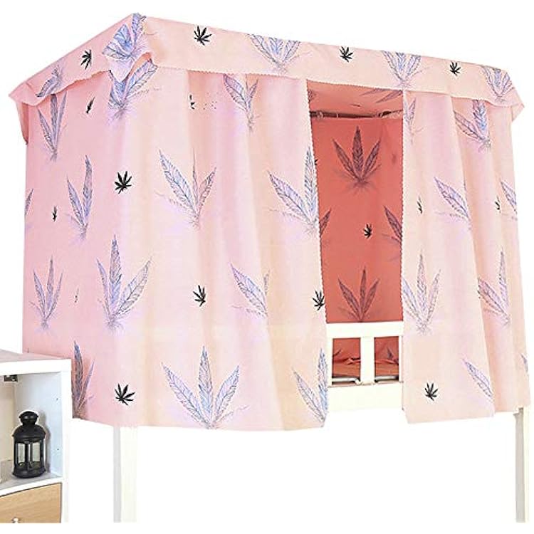 CLARA Single Sleeper Bunk Bed Curtain College Student Dorm Bed Canopy Bedding Tent Blackout Mosquito Nets Bedding Curtain1 Panel1 Top 03784bluebells2Panel1Top, 45.3  78.7 inch