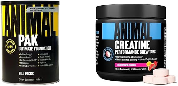 Animal Pak Vitamin Pack with Creatine Chews - Multivitamin, Amino Acids and Minerals for Sports Nutrition, Strength, Endurance and Recovery