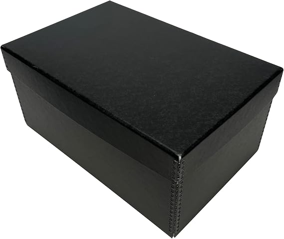 Lineco Archival Photo Storage Box, with Removable Lid, 5"x7"x12", Black | Holds up to 1100 of 5x7 Pictures, Acid-Free 4x6 Photograph Container, Preserve Snapshot, Negatives, Prints, Films, Cards