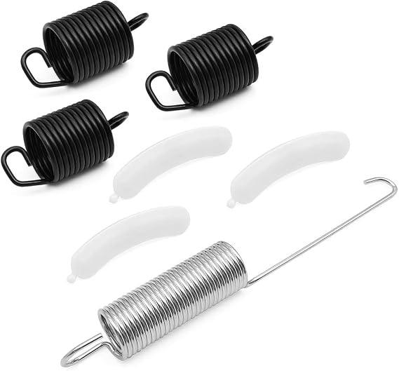 Washing Machine Kit Fits Whirlpool 3 pcs Suspension Spring WP63907 & 1 pcs Counterweight Counter Balance W10250667 & WP285744 Base Pads