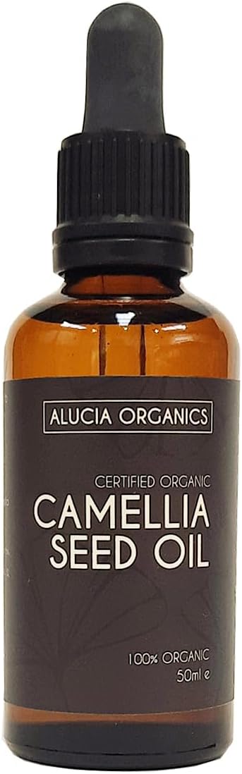 Certified Organic Camellia Seed Oil 50ml - Pure, Natural, Cold Pressed, Certified Organic, Vegan, Cruelty Free, for Skin, Face, Body, Hair, Massage