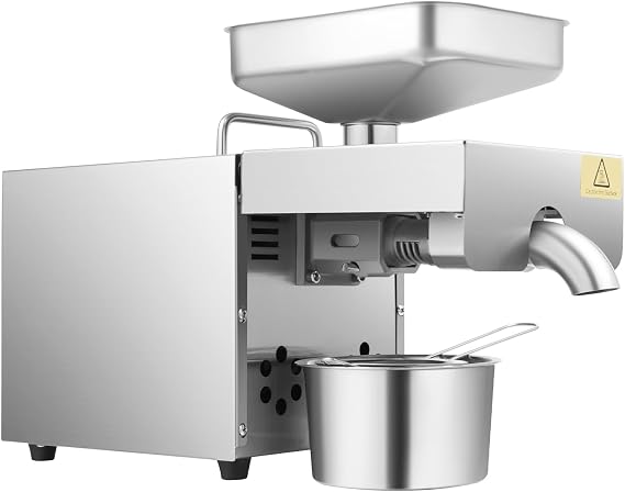 Automatic Oil Press Machine, 1500W Electric Oil Presser, Hot Cold Press Oil Machine, Stainless Steel Oil Extractor, Intelligent Oil Temperature Control, Oil Press for Flax Peanut
