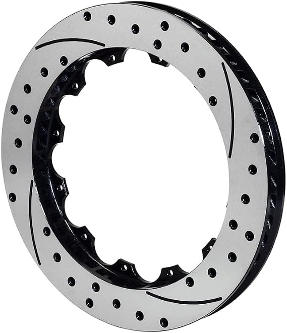 Wilwood 160-9962-BK 12.88 Left, Drilled, 0.81 Thick, 12x8.75 Bolt Pattern, 48-Vane, SRP Replacement Rotor