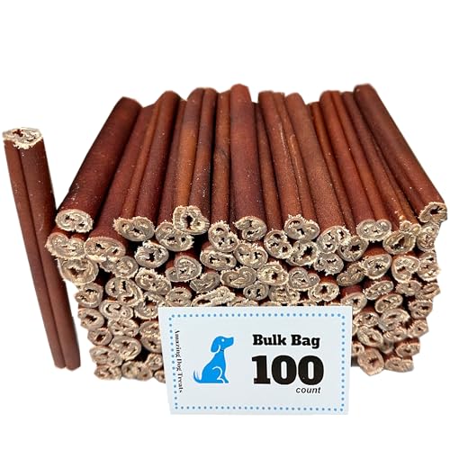 Amazing Dog Treats - 6 Inch Bulk Collagen Sticks for Dogs - 100 Count - Collagen Sticks for Dogs - No Hide Dog Bones