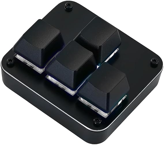 Arrow Keys Only Keyboard Mini WASD 4 Keys Macro Gaming Keypad One-Handed Mechanical Programmable Pad OSU Hot Swappable Linear Red Switches Metal Panel for Win/Mac,