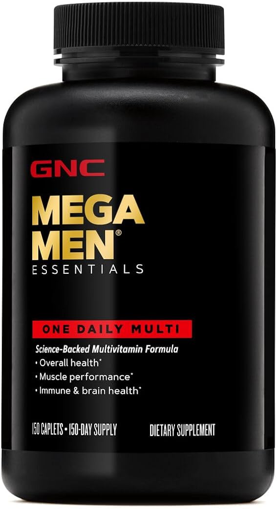 GNC Mega Men Essentials One Daily Multi -150 Caplets (150 Servings)