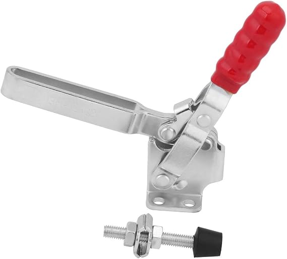 Jeanoko 227KG 500lbs Toggle Clamps Holding Capacity Quick Release Handle Vertical Type Toggle Clamp Metalworking Tooling Toggle Hardware Door Lock Tight