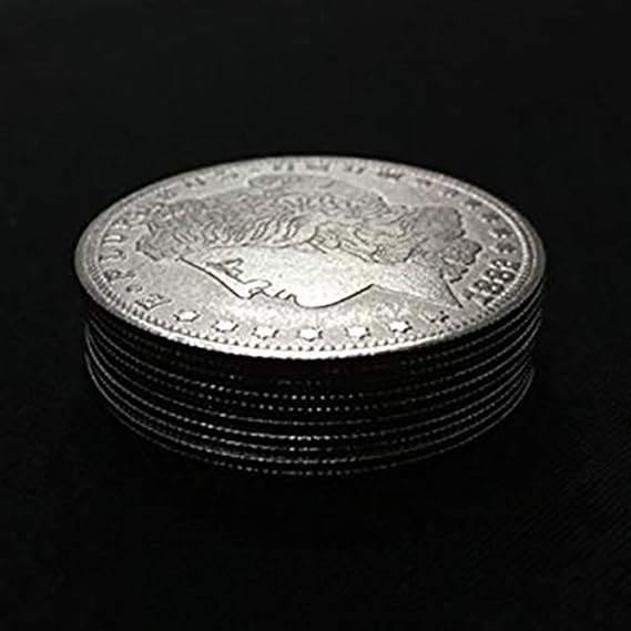 Enjoyer Palming Coins(Morgan Version) Magic Tricks Coin Magic Gimmick Magician Accessories Stage Props,10Pcs/Lot