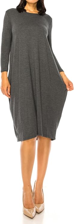 iconic luxe Women's Side Drape Midi Dress