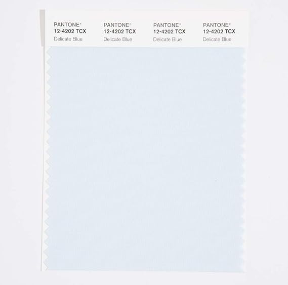 Pantone Cotton Swatch Card Color Standard, Color # 12-4202, Delicate Blue