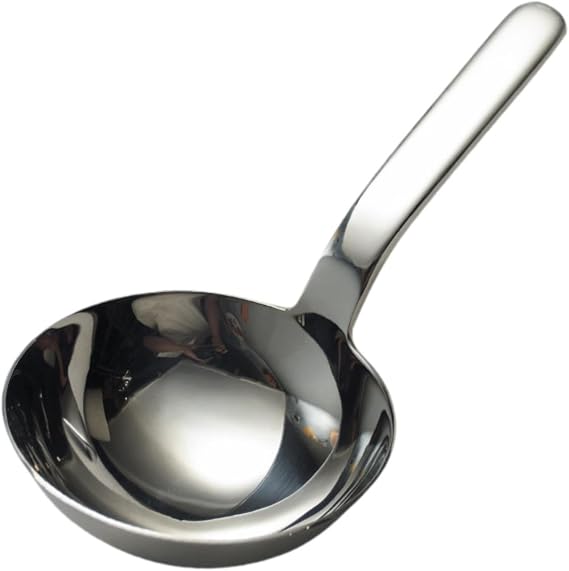 Large Ramen Bouillon Spoon 7.17" Stainless Steel Soup Ladle for Noodle Broth Sauces Gravy Serving