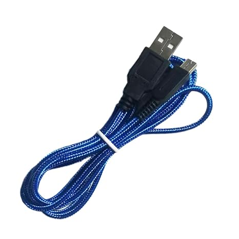 Zigmoon hair Braided 5FT USB Charger Cable for 3DS Power Charging Lead Compatible with Nintendo New 3DS XL/New 3DS/3DS XL,3DS,New 2DS XL,New 2DS/2DS XL/2DS,DSi/DSi XL - Blue