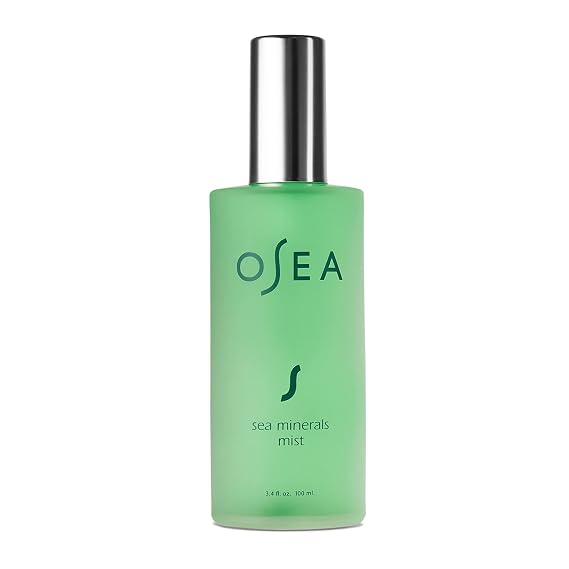OSEA Sea Minerals Mist, Hydrating Toner + Refreshing Facial Spray, 3.4 floz | Primes, Sets & Nourishes Dewy Glow Aloe + Sea Salt Hyaluronic Acid Seaweed Trio All Skin Types