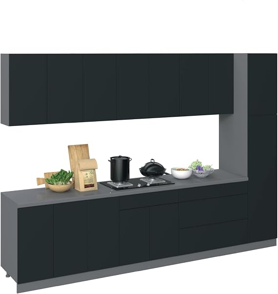 Kitchen Metropolitan Collection Black Color Base Size 11Ft Wide