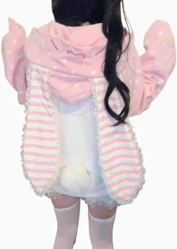Tenshi Kaiwai Tops Kawaii Jojifuku Shoujo Girl Clothes Cutecore Bunny Jackets Harajuku Jirai Kei Gyaru Jfashion