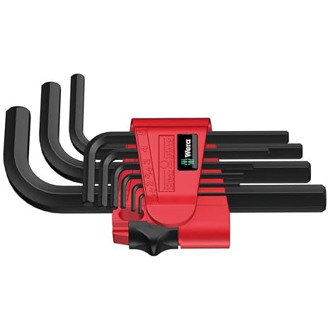 WERA 05021737001 950/9 Hex-Plus 7 L-Key Set, Metric, BlackLaser, 9 Pieces