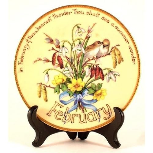 Bradford Exchange Davenport February Plate by Edith Holden - Inspired by The Country Diary of an Edwardian Lady - CP898