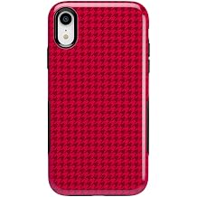 Casely iPhone XR Case | Best Dressed | Red Houndstooth | Bold Protective Design