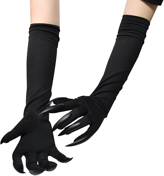 Halloween Costume Gloves Horror Long Fingernails Gloves Animal Wolf Paw Gloves for Halloween Cosplay Party Gloves