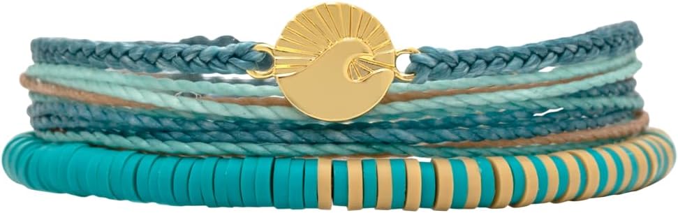 Pura Vida Pack Teal Tides Style Pack - 3-Piece Boho Bracelet Stack | Curated bracelet stack with coordinated designs for effortless layered style.