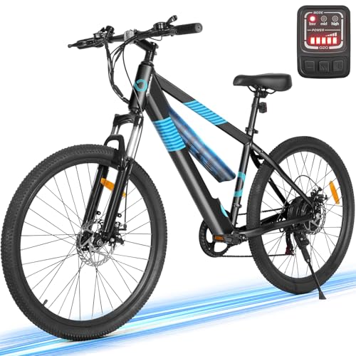 MULTIJOY Electric Bike for Adults,36V Built-in Invisible Removable Battery,350W Brushless MotorPeak 450W Electric Mountain Bike,26 Tires&Front Fork Suspension,UL Certified 7-Speed