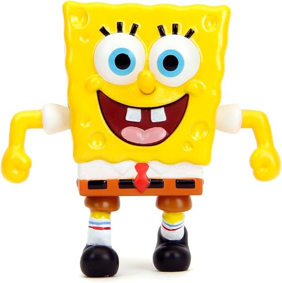 Jada Toys Spongebob Figure (1 Piece) - Random Selection of Four Collectible Metal Figures (Spongebob, Patrick, Squidward or Mr. Krabs) for Fans and Collectors from 8 Years, Random Selection, 6.5 cm