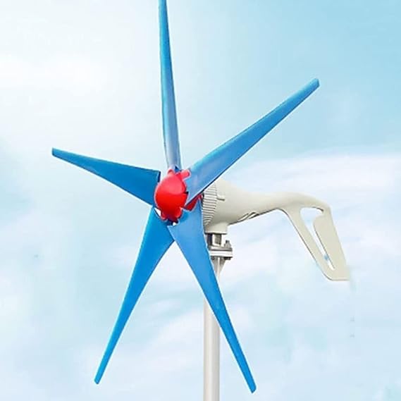 600W Wind Turbine 12V 24V Wind Turbine Generator Kit 5 Blades Wind Power Generator with Controller for Home Outdoor