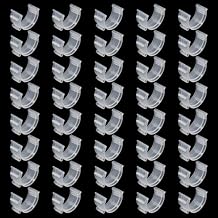 Kyuionty 80 Pcs Clear Sewing Bobbin Clips, Small Bobbin Holder Plastic Thread Clamps Spools Organizers Sewing Tool Accessory for Craft DIY Embroidery