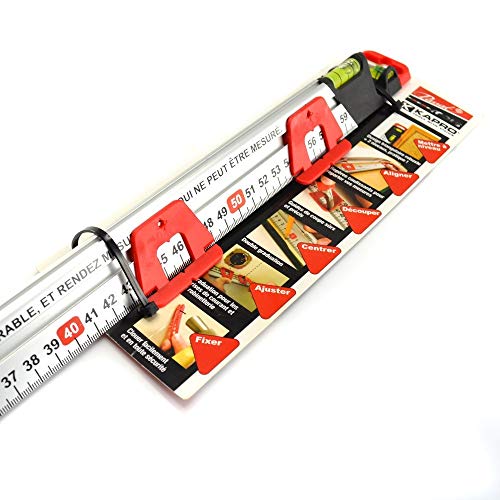 KAPRO Multi-Purpose 60cm Adjustable T-Square Ruler with Built-In Level and Aluminum Construction