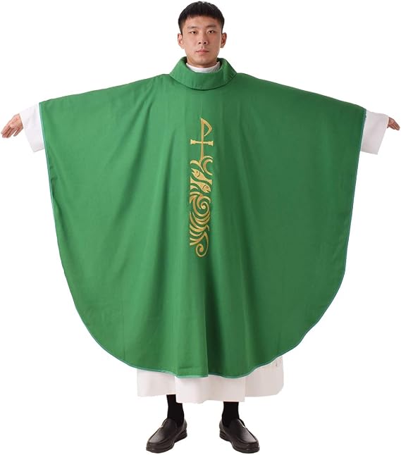 BLESSUME Church Priest Chasuble Embroidered Vestments