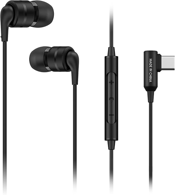 SoundMAGIC E80D Type-C Wired Earbuds, Mic, High-Res DAC, HiFi Stereo, Black