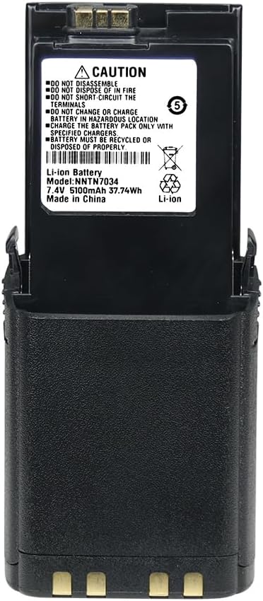 7.4V 5100mAh High Capacity NNTN7034 Replacement Li-ion Battery Compatible for SRX2200 APX6000 APX7000 APX8000 APX6000XE APX7000XE APX8000XE Radios