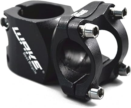 25.4 Stem 32mm Bike Stem Wake Mountain Bike Stem Short Handlebar Stem for Most Bicycle, Road Bike, MTB, BMX, Fixie Gear, Cycling Aluminum Alloy, Black