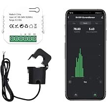 Intelligent Relay Tuya Smart Life WiFi Energy Meter 80A with Current Transformer Clamp KWh Power Monitor Electricity Statistics 50/60Hz Control Components