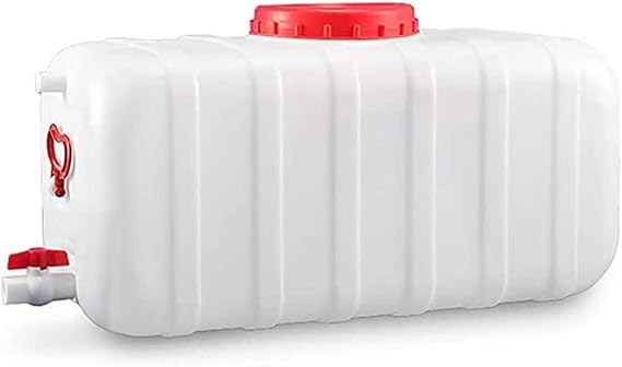 100L Plastic Water Tank,200L/300L Water Container Horizontal Square Water Storage Tank with Plastic Water Bucket Cover And Valve for Outdoor Camping, Household Emergency Water Tank