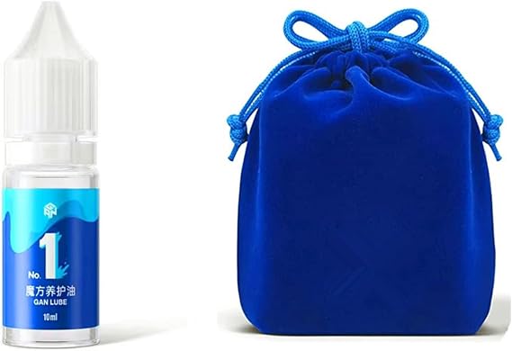 Cuberspeed gan Speed Cube Lube Gan Cube Lube Professional Speed Cube Lube Lubricant Oil 10ML with Blue Cube Bag for 2x2 3x3 Cube