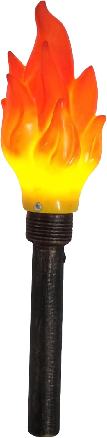 Handheld Torch Prop LED Light,20.47inch Long,Realistic Flame Torch for Olympic Games Opening Ceremony Celebrations Festival Activities Halloween Christmas,Resin Lampshade and Retro Handle