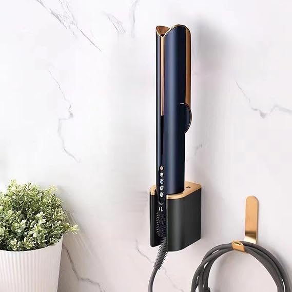 Wall Mounted Holder Compatible with Dyson Airstrait Straightener, Metal Organizor Storage Rack Suitable for Airstrait Straightener, Wall Mount Shelf for Airwrap/Corrale Hair